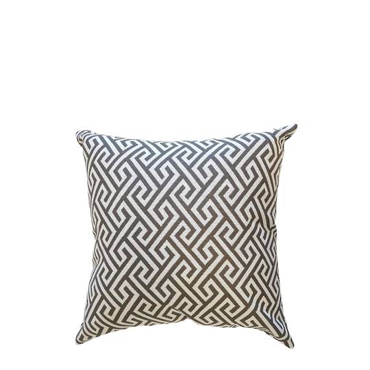 *CUSHION COVER GREEK KEY LOOSE WEAVE  DOUBLE SIDED